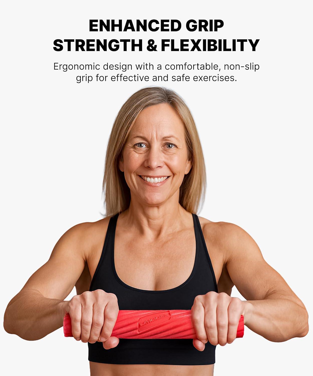 imageDMoose Fitness Flex Resistance Bar for Physical Therapy NonSlip Odorless Material Exercise Bar for Tennis ampamp Golfers Elbow Tendonitis Relief Wrist and Forearm Strengthener ampamp Grip Strength Trainerred light