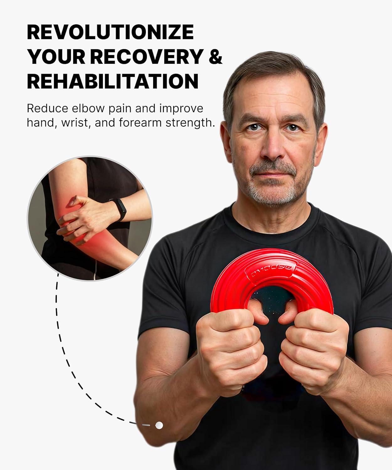 imageDMoose Fitness Flex Resistance Bar for Physical Therapy NonSlip Odorless Material Exercise Bar for Tennis ampamp Golfers Elbow Tendonitis Relief Wrist and Forearm Strengthener ampamp Grip Strength Trainerblue hard