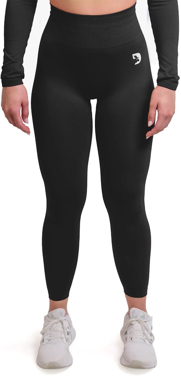 imageDMoose Fitness Move Seamless Leggings for Women High Waist Tummy Control Workout Pants for Exercise Yoga ampamp RunningBlack