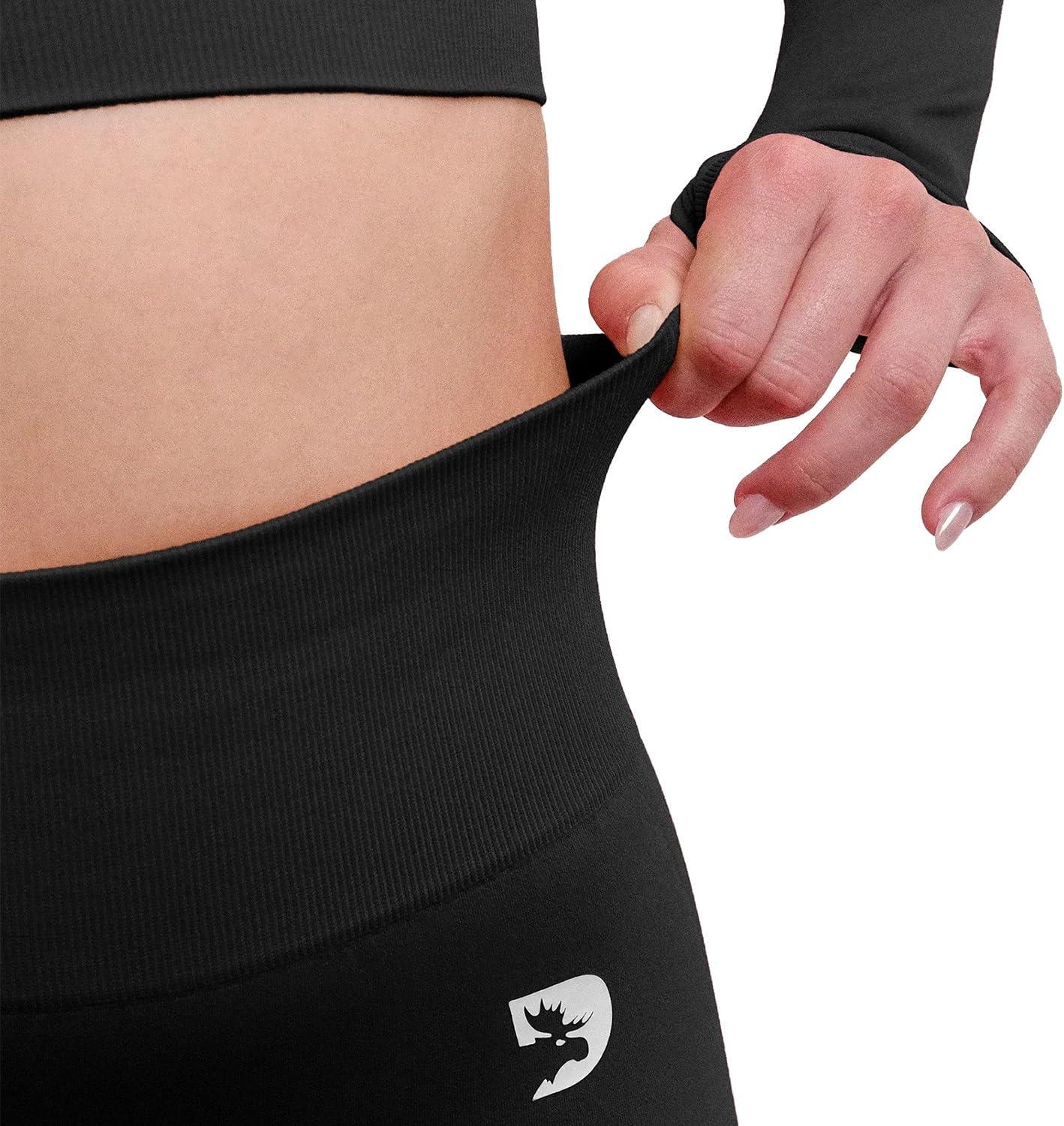 imageDMoose Fitness Move Seamless Leggings for Women High Waist Tummy Control Workout Pants for Exercise Yoga ampamp RunningBlack