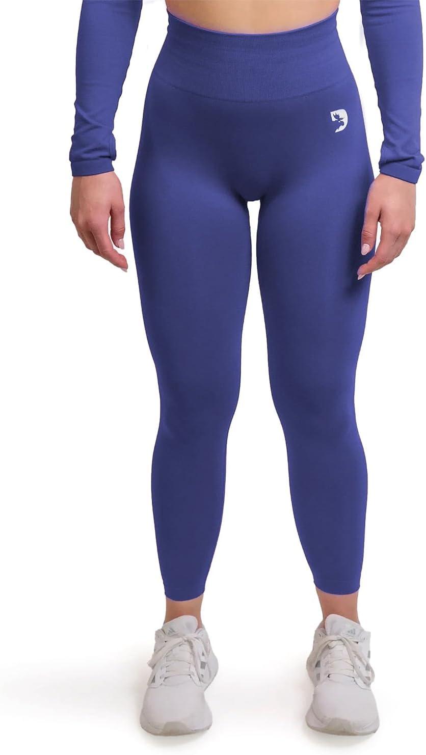 imageDMoose Fitness Move Seamless Leggings for Women High Waist Tummy Control Workout Pants for Exercise Yoga ampamp RunningBlue