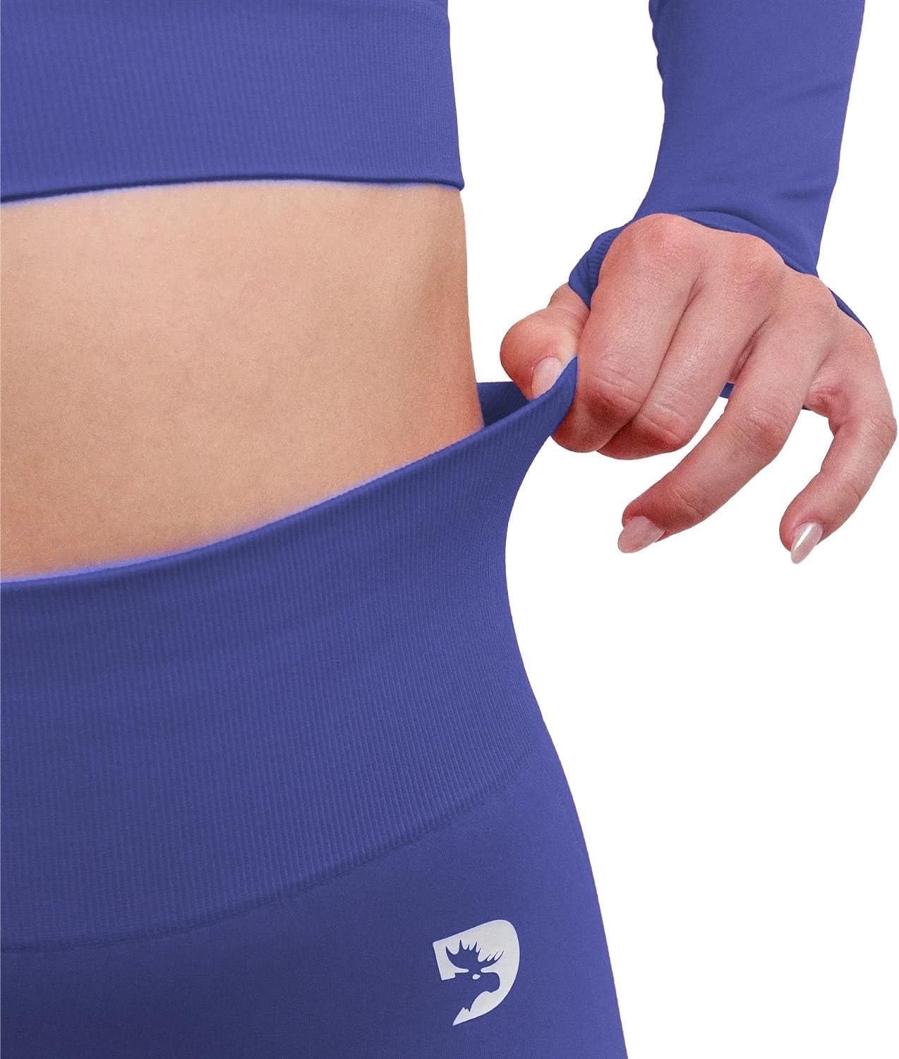 imageDMoose Fitness Move Seamless Leggings for Women High Waist Tummy Control Workout Pants for Exercise Yoga ampamp RunningBlue