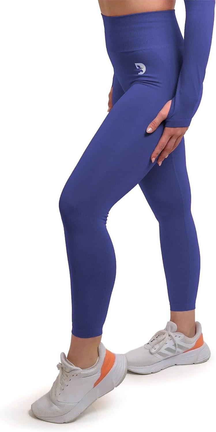 imageDMoose Fitness Move Seamless Leggings for Women High Waist Tummy Control Workout Pants for Exercise Yoga ampamp RunningBlue