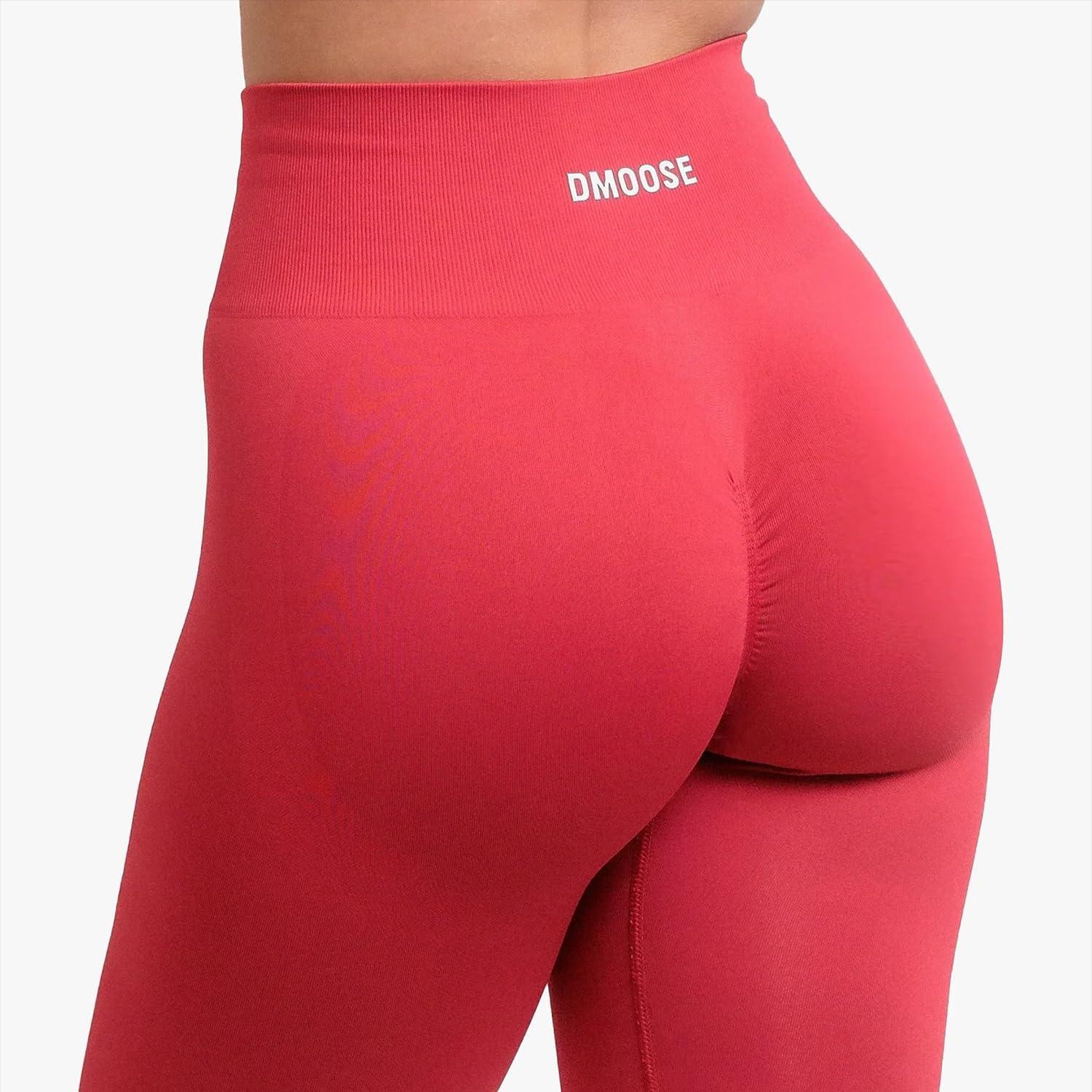 imageDMoose Fitness Move Seamless Leggings for Women High Waist Tummy Control Workout Pants for Exercise Yoga ampamp RunningRed