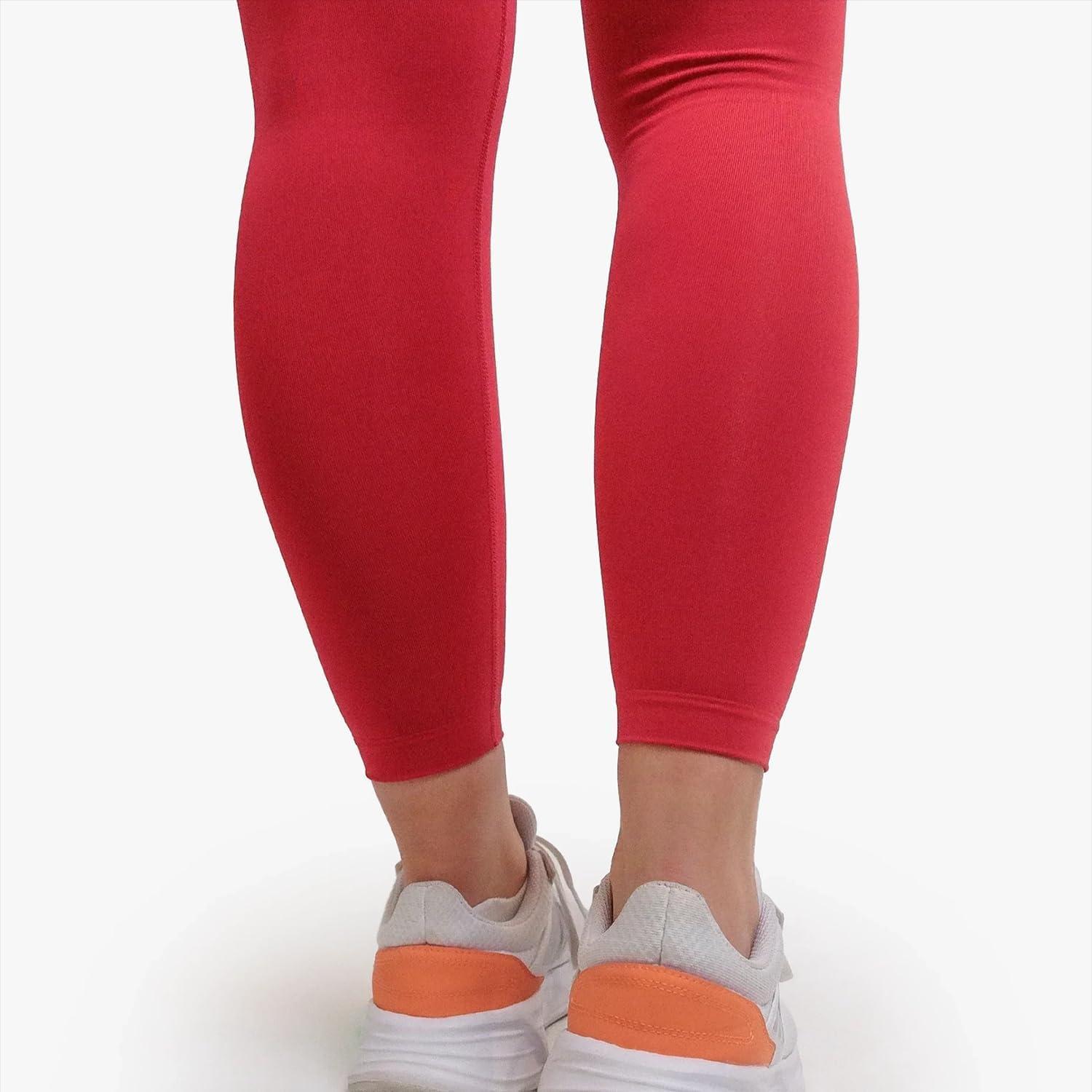 imageDMoose Fitness Move Seamless Leggings for Women High Waist Tummy Control Workout Pants for Exercise Yoga ampamp RunningRed