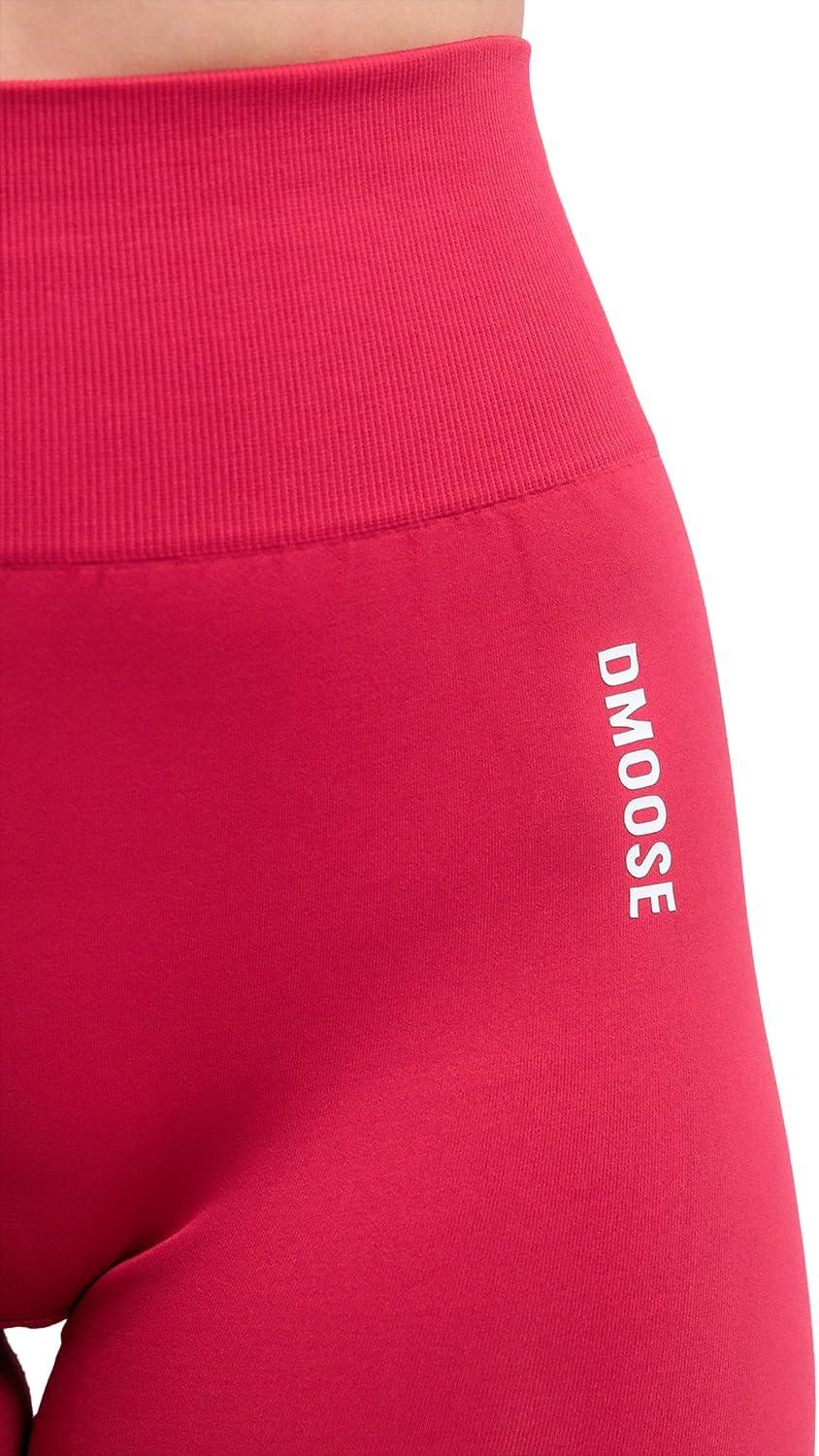 imageDMoose Fitness Move Seamless Workout Shorts High Waisted Athletic Shorts for Women Squat Gym Shorts for Running ampamp YogaRed