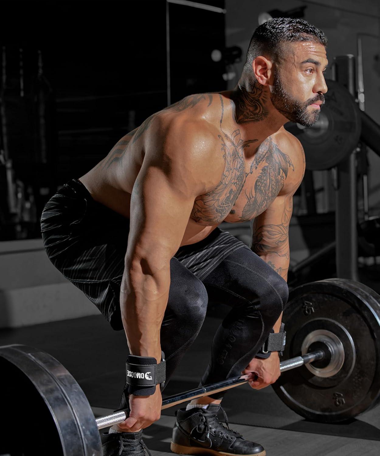 imageDMoose Fitness Weight Lifting Hooks Pair for Deadlifts Pull Ups Rows ampamp Shrugs AntiRip Nylon Strap Hand Grips with Thick Wrist Padding Heavy Duty Wrist Straps for Weightlifting ampamp Gym WorkoutsPurple