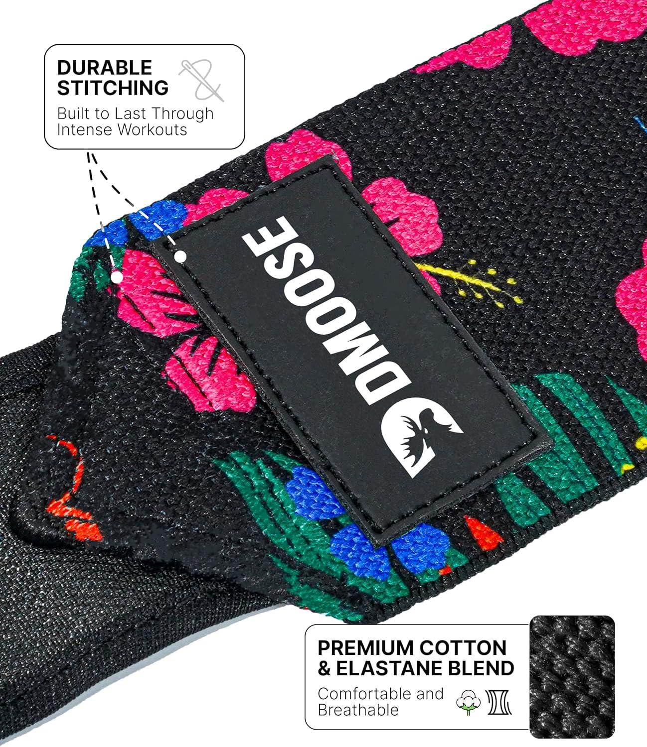 imageDMoose Fitness Wrist Wraps for Weightlifting 18quot Heavy Duty Gym Wrap with Hand Thumb Loop for Support ampamp Pain Relief USPA Approved Powerlifting Weight Lifting Wrist Straps for Men ampamp Women Work OutAloha Black