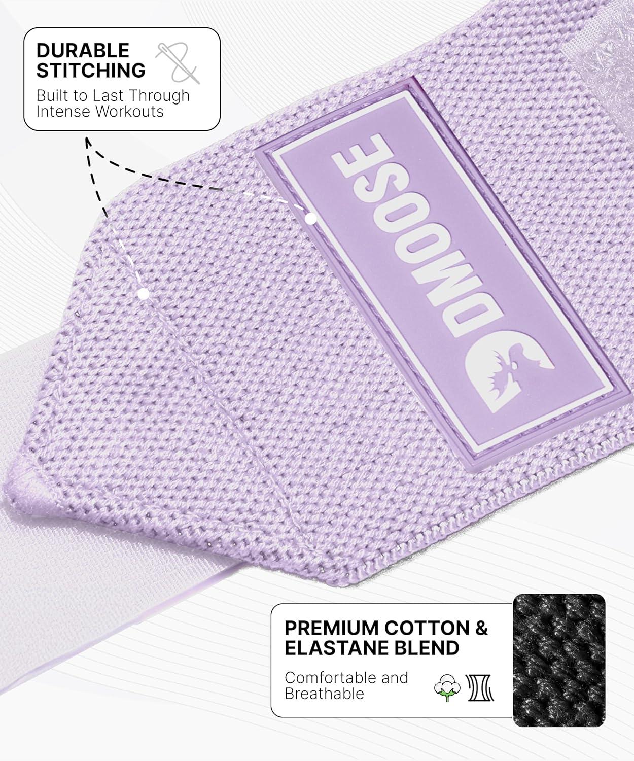 imageDMoose Fitness Wrist Wraps for Weightlifting 18quot Heavy Duty Gym Wrap with Hand Thumb Loop for Support ampamp Pain Relief USPA Approved Powerlifting Weight Lifting Wrist Straps for Men ampamp Women Work OutLilac Purple