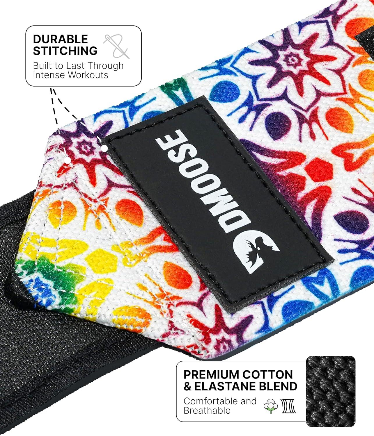 imageDMoose Fitness Wrist Wraps for Weightlifting 18quot Heavy Duty Gym Wrap with Hand Thumb Loop for Support ampamp Pain Relief USPA Approved Powerlifting Weight Lifting Wrist Straps for Men ampamp Women Work OutColorful