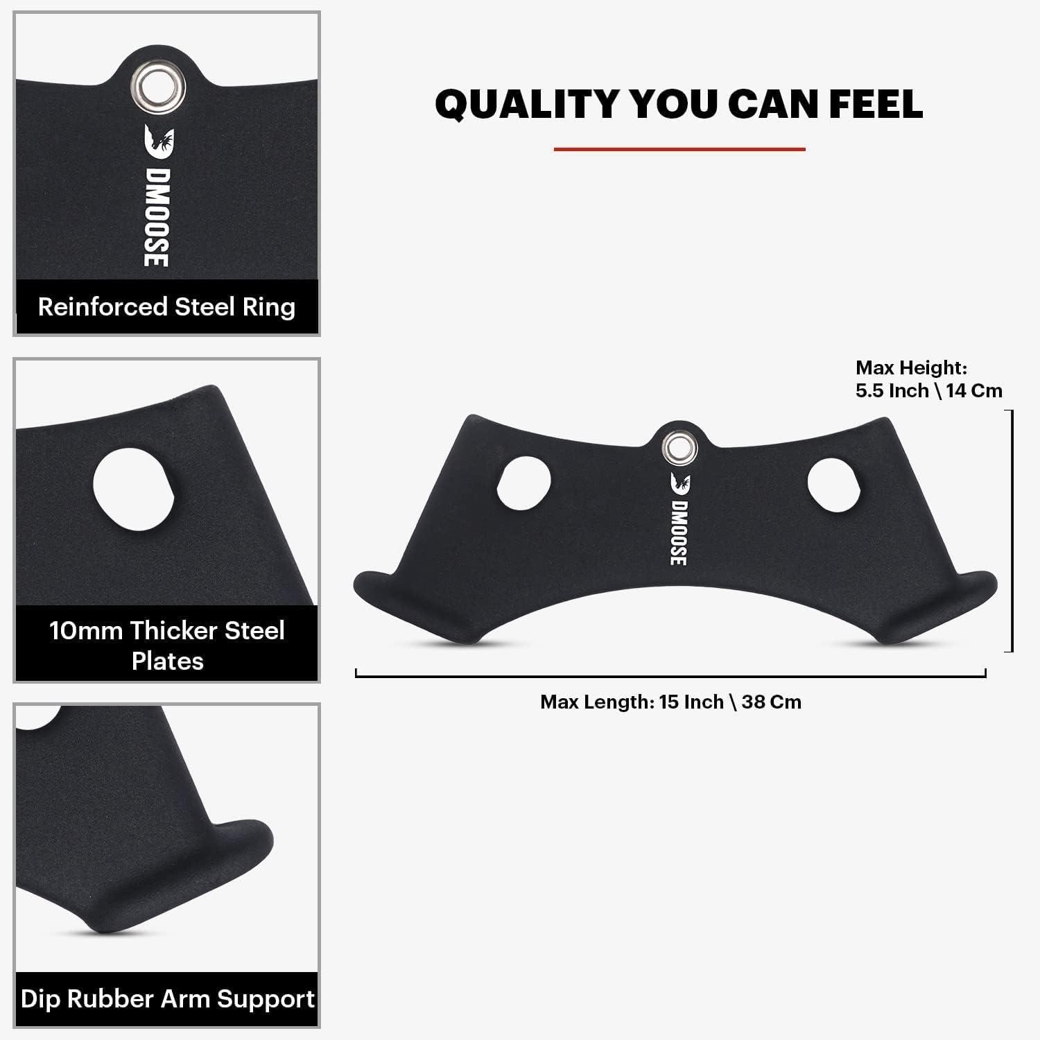 imageDMoose Home Gym Fitness Rowing TBar VBar Pulley Cable Machine Attachment Bicep Curl Tricep LAT Pulldown Attachments Back Strength Training Handle Grips and Press Down Exercises2PACK SET