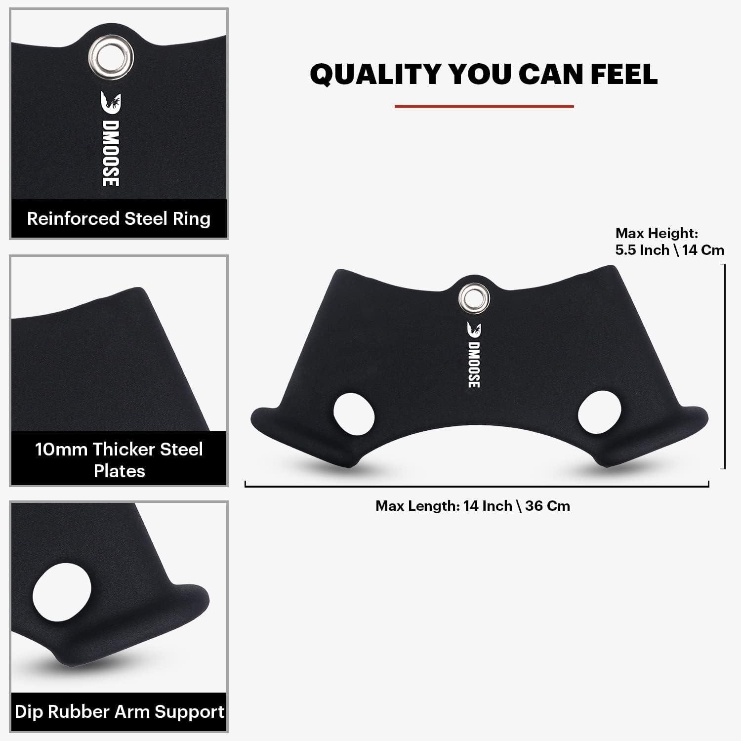 imageDMoose Home Gym Fitness Rowing TBar VBar Pulley Cable Machine Attachment Bicep Curl Tricep LAT Pulldown Attachments Back Strength Training Handle Grips and Press Down Exercises2PACK SET