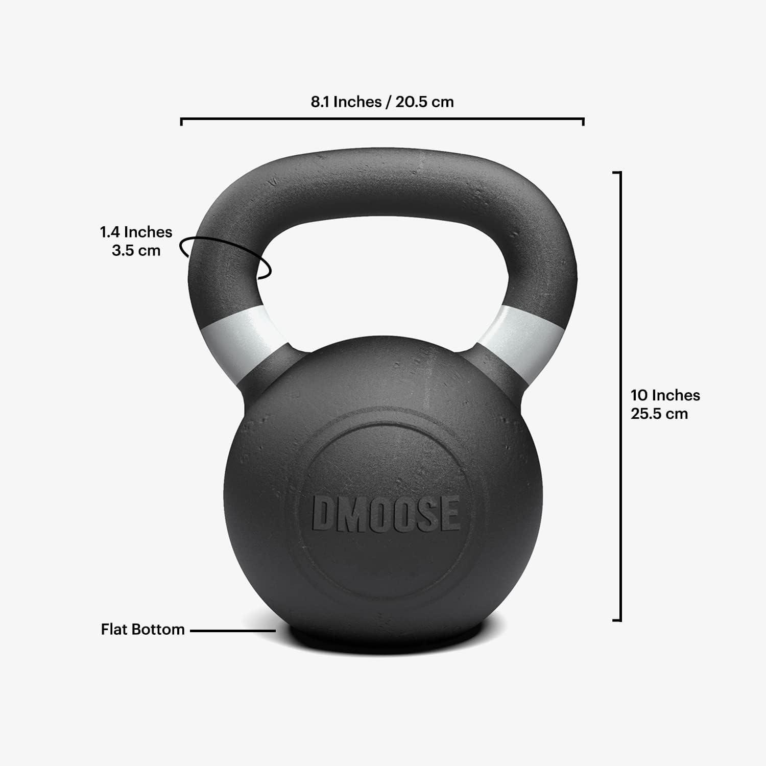 imageDMoose Kettlebell for Weightlifting Strength Training Kettlebells Conditioning Deadlift Squat Press and Core Training Home Gym for Men and Women With Handle for FullBody WorkoutBlackGrey 44LBs