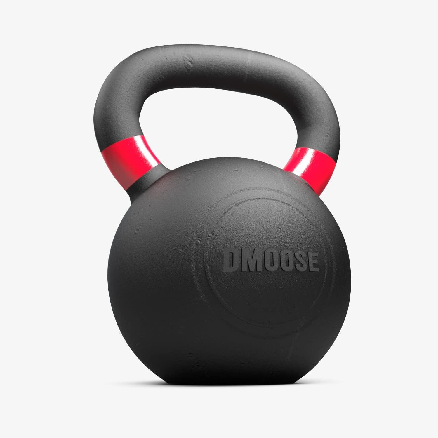 imageDMoose Kettlebell for Weightlifting Strength Training Kettlebells Conditioning Deadlift Squat Press and Core Training Home Gym for Men and Women With Handle for FullBody WorkoutBlackRed 70LBs