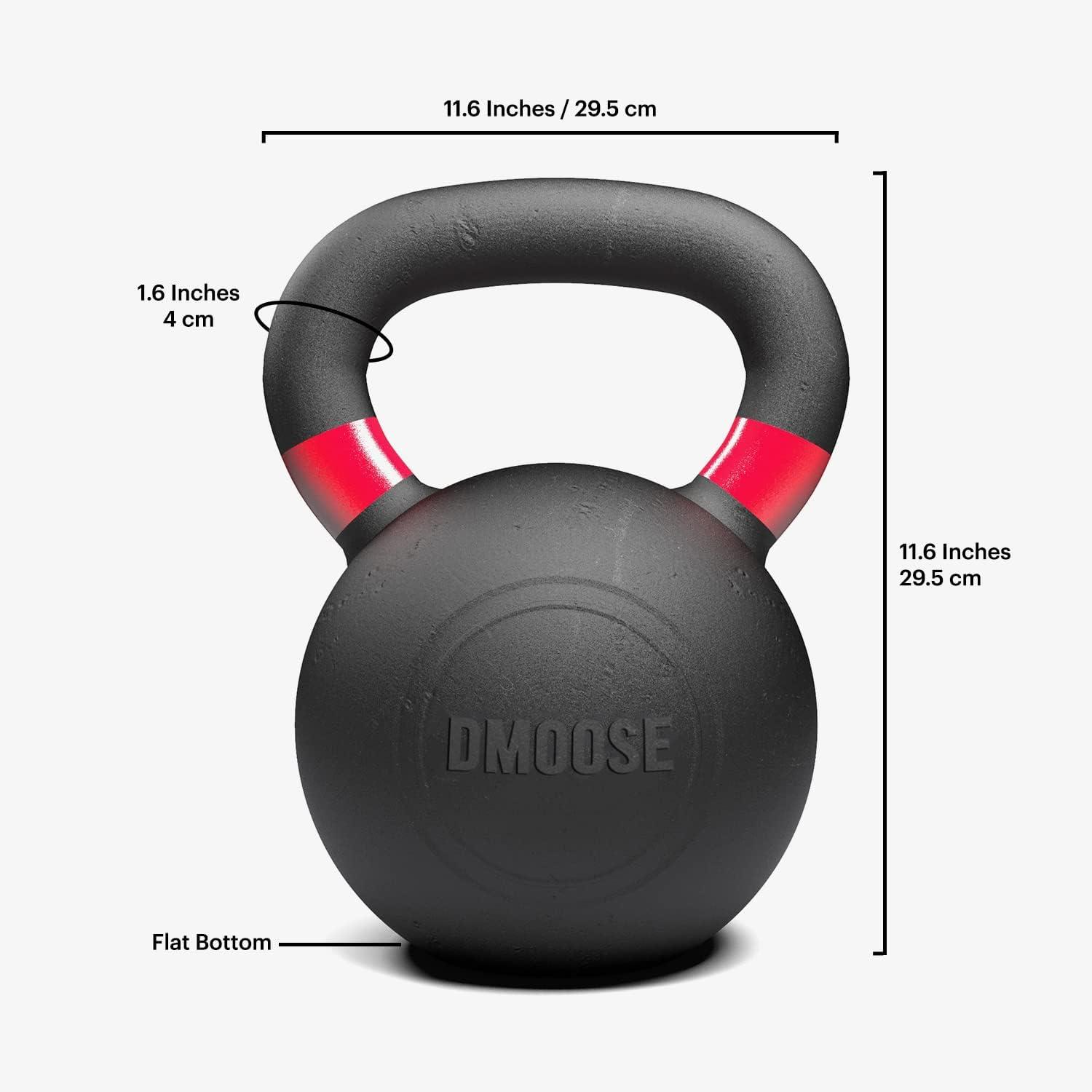 imageDMoose Kettlebell for Weightlifting Strength Training Kettlebells Conditioning Deadlift Squat Press and Core Training Home Gym for Men and Women With Handle for FullBody WorkoutBlackRed 70LBs
