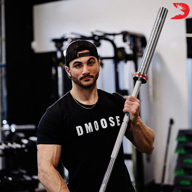 imageDMoose Weightlifting Barbell Max Load Of 1000lbs Capacity for Weightlifting Powerlifting Olympic Weight Bar Chrome Protected Sleeves Black Phosphate Coating On The Shaft Gym Home ExercisesOpen Barbell for Women 35 LBs