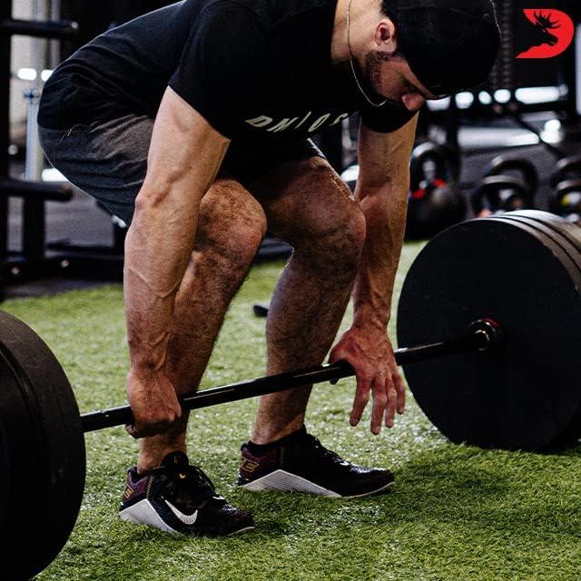 imageDMoose Weightlifting Barbell Max Load Of 1000lbs Capacity for Weightlifting Powerlifting Olympic Weight Bar Chrome Protected Sleeves Black Phosphate Coating On The Shaft Gym Home ExercisesPowerlifting Barbell