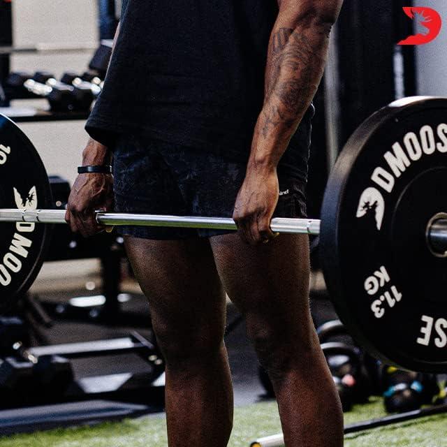 imageDMoose Weightlifting Barbell Max Load Of 1000lbs Capacity for Weightlifting Powerlifting Olympic Weight Bar Chrome Protected Sleeves Black Phosphate Coating On The Shaft Gym Home ExercisesOpen Barbell for Women 35 LBs