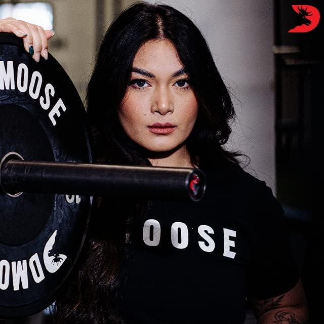 imageDMoose Weightlifting Barbell Max Load Of 1000lbs Capacity for Weightlifting Powerlifting Olympic Weight Bar Chrome Protected Sleeves Black Phosphate Coating On The Shaft Gym Home ExercisesPowerlifting Barbell