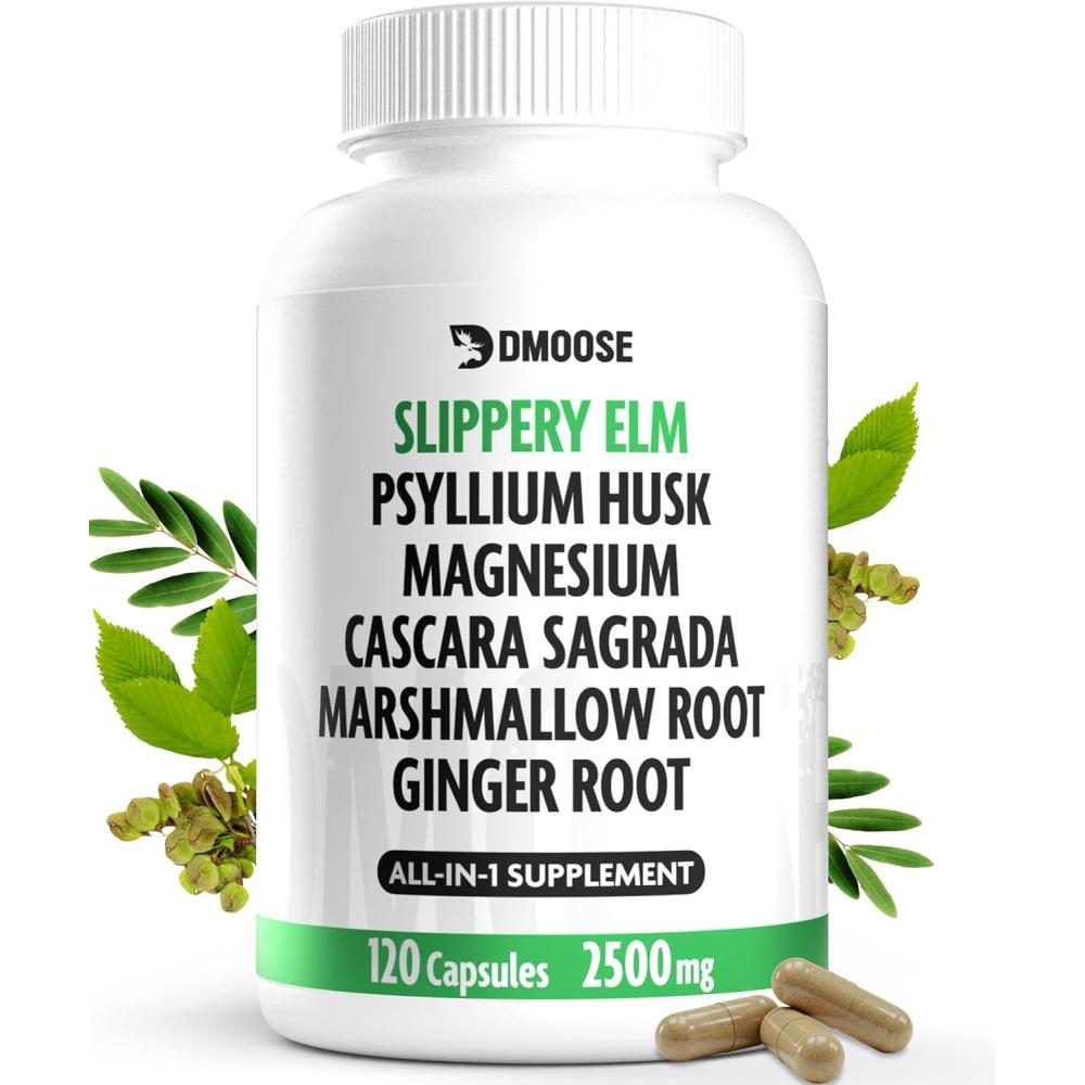 image16 in 1 Slippery Elm Bark for Women ampamp Men  Digestive Health ampamp Leaky Gut Wellness Supplement  Probiotic Psyllium Husk Cascara Magnesium ampamp Marshmallow Root Complex  DGL Licorice Extract CapsulesSlippery Elm Bark 30 Servings