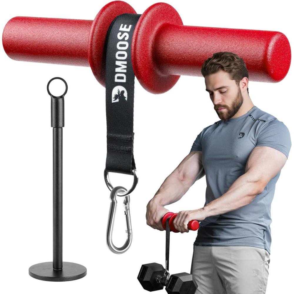imageDMoose Fitness Forearm Strengthener ampamp Wrist Roller  2 in 1 Arm Exerciser with NonSlip Premium Grip Durable Nylon Rope  Helps with Elbow Tendonitis Wrist Recovery ampamp Strength Training PatentedRed 20