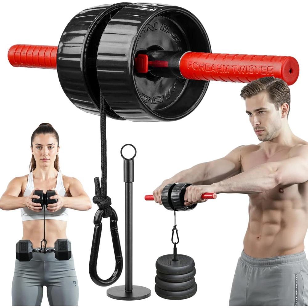 imageDMoose Fitness Forearm Strengthener ampamp Wrist Roller  2 in 1 Arm Exerciser with NonSlip Premium Grip Durable Nylon Rope  Helps with Elbow Tendonitis Wrist Recovery ampamp Strength Training PatentedWrist Exerciser  Loading Pin