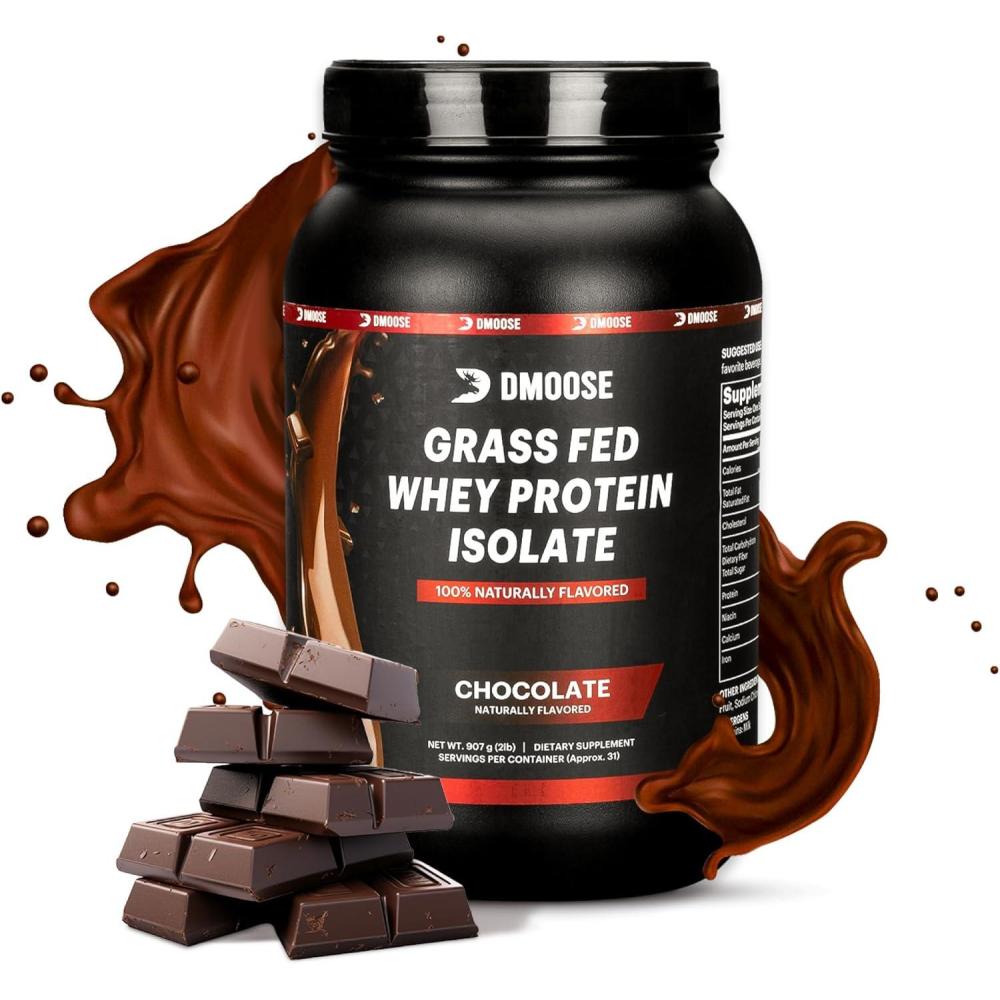 imageDMoose Grass Fed Whey Protein Powder for Muscle Growth ampamp Recovery Naturally Sweetened ampamp Flavored Rich in Amino Acids Fast Absorbing Performance Formula 2 Lbs ChocolateChocolate