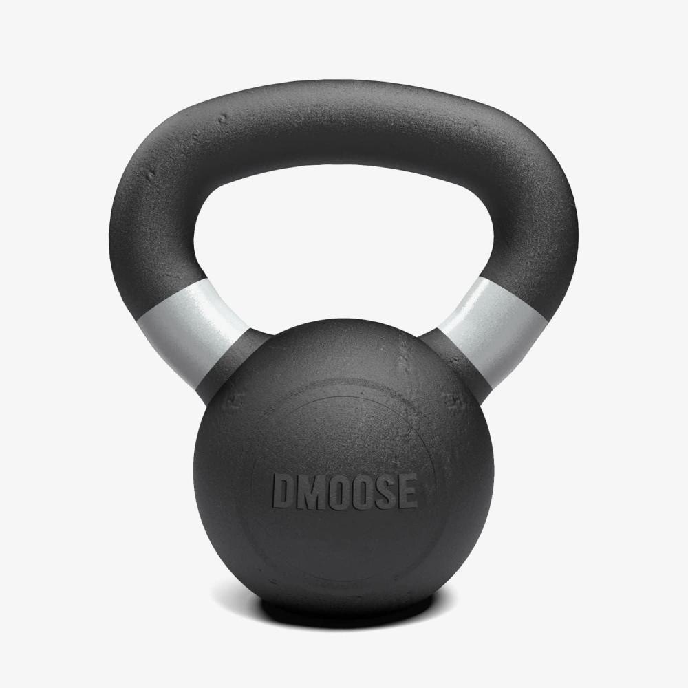 imageDMoose Kettlebell for Weightlifting Strength Training Kettlebells Conditioning Deadlift Squat Press and Core Training Home Gym for Men and Women With Handle for FullBody WorkoutBlackGrey 13LBs
