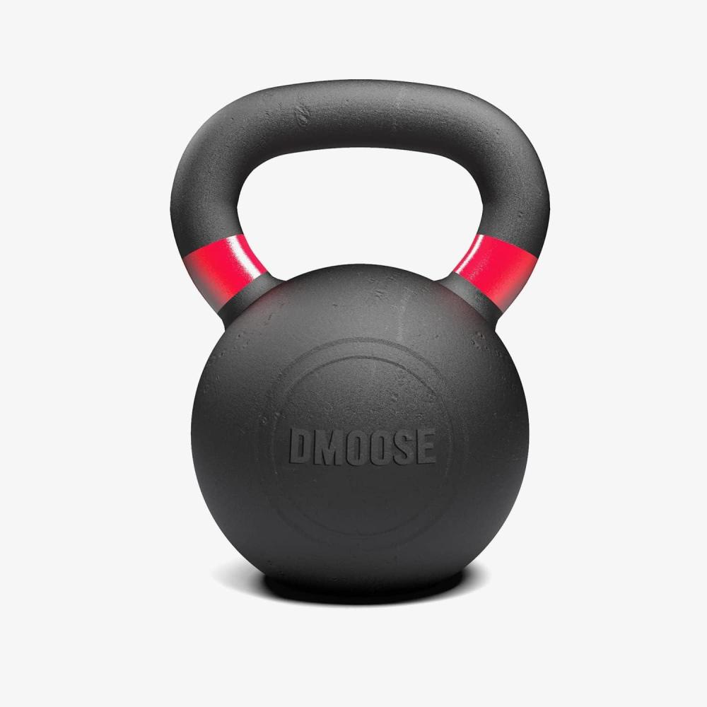 imageDMoose Kettlebell for Weightlifting Strength Training Kettlebells Conditioning Deadlift Squat Press and Core Training Home Gym for Men and Women With Handle for FullBody WorkoutBlackRed 70LBs