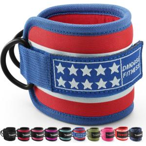 DMoose Ankle Strap for Cable Machine – One Size Fit with Premium Padding, Workout Kickback Ankle Cuffs, Ankle Bands for Working Out, Booty Workouts, Leg Extension, Hip Abductors & Lower Body Exercises(American – Single)