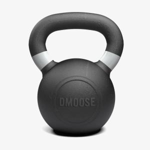 DMoose Kettlebell for Weightlifting, Strength Training Kettlebells, Conditioning, Deadlift, Squat, Press, and Core Training – Home Gym for Men and Women – With Handle for Full-Body Workout(Black-Grey 44LBs)