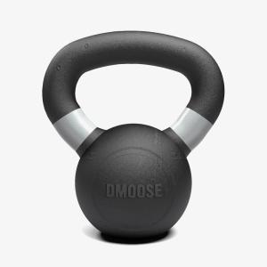 DMoose Kettlebell for Weightlifting, Strength Training Kettlebells, Conditioning, Deadlift, Squat, Press, and Core Training – Home Gym for Men and Women – With Handle for Full-Body Workout(Black-Grey 13LBs)
