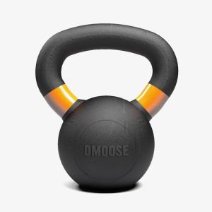 DMoose Kettlebell for Weightlifting, Strength Training Kettlebells, Conditioning, Deadlift, Squat, Press, and Core Training – Home Gym for Men and Women – With Handle for Full-Body Workout(Black-Orange 18LBs)