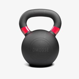 DMoose Kettlebell for Weightlifting, Strength Training Kettlebells, Conditioning, Deadlift, Squat, Press, and Core Training – Home Gym for Men and Women – With Handle for Full-Body Workout(Black-Red 70LBs)