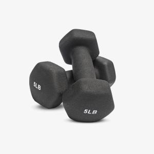 DMoose Neoprene Dumbbells – Hand Weights Sets for Home Gym Equipment, Workouts Strength Training & Free Weights – Dumbbell Sets for Women & Men – 3, 5, 10, 15, 20 lbs & 20, 32 & 50 lbs With Rack(5 lb Pair)