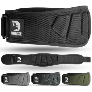 DMoose Fitness Weight Lifting Belt for Squats, Deadlift & Intense Workout – 6″ Adjustable Fit Auto Lock Weightlifting Belt for Men & Women – Neoprene Gym Belts for Stability & Lumbar Back Support(Black 2.0)