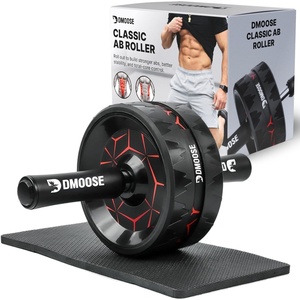 DMoose Fitness Ab Roller Wheel with Elbow Support & 2 Knee Pads – Abdominal Exercise Trainer for Core Strength Training – Ultimate Abs Workout Equipment for Home and Gym – Ab Machine for Men & Women(Classic Ab Roller)