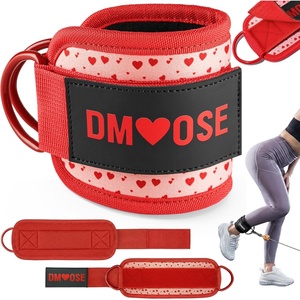 DMoose Ankle Strap for Cable Machine – One Size Fit with Premium Padding, Workout Kickback Ankle Cuffs, Ankle Bands for Working Out, Booty Workouts, Leg Extension, Hip Abductors & Lower Body Exercises(Hearts – Single)